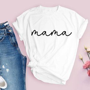 Mama Script Shirt, Mom Gift